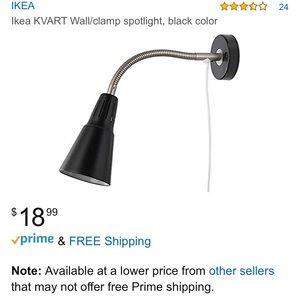 IKEA KVART wall/champ lamp